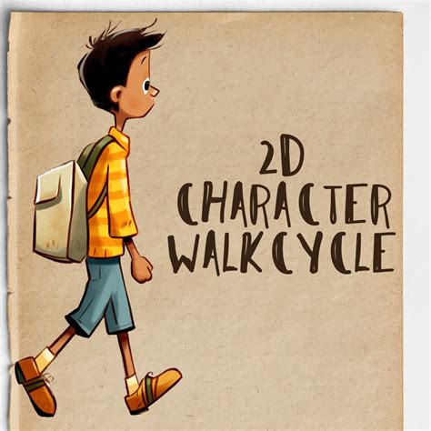 2D Character Animated Walk Cycle Boy Walking PNG Looping Alpha Mov File ...