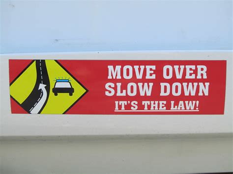 Move Over Slow Down Bumper Sticker On Former Sheriff Dodge Flickr