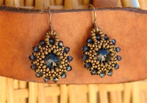 Beaded Rivoli Earring Tutorial Video Learn How To Bezel A Swarovski