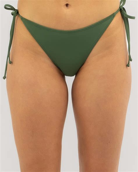 Shop Roxy Beach Classics Bikini Bottom In Olive Leaf Fast Shipping Easy Returns City Beach
