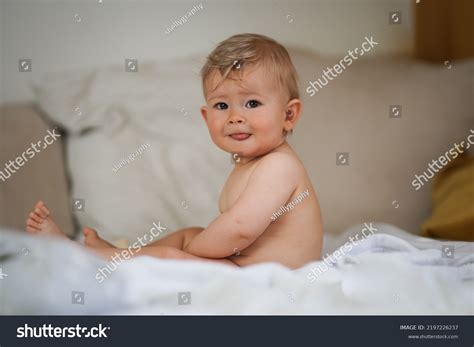 Cute Happy Naked One Year Old Stock Photo Shutterstock
