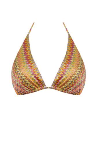 Yellow Woman Ayje X DeFacto Halterneck Patterned Triangle Bikini Top 3109633 DeFacto