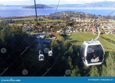 Skyline Gondola Cableway Rotorua New Zealand Editorial Image Image Of