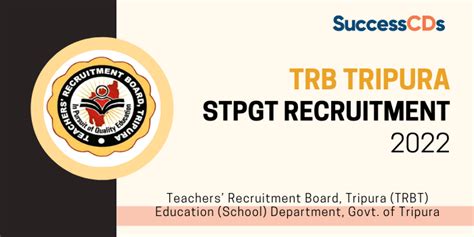 TRB Tripura Recruitment 2022 For 300 PGT Posts