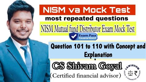 NISM VA Mock Test 101 110 Mutual Fund Distributor Mock Test NISM