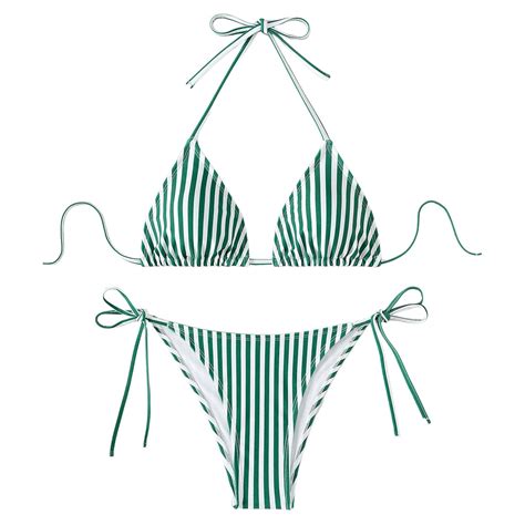 Celivon Womens Bikinis Swimsuit Matte Finish Triangle Bralette Printed Sexy Bikini Bathing Suit