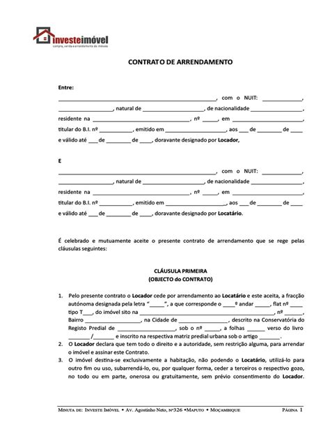 Modelo De Contrato De Arrendamento De Im Vel Rural Gen Rico