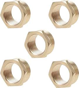 Uxcell Brass Threaded Pipe Fitting G Male X G Female Hex Bushing