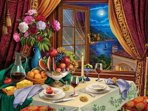 Онлайн пазл «Ужин на двоих»