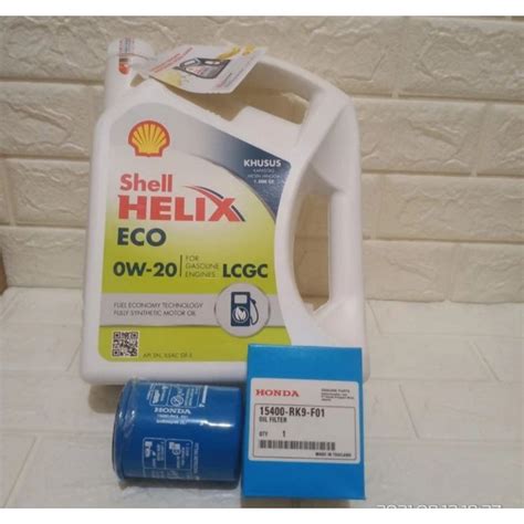 Jual Paket Oli Shell Helix Eco 5w 30 Filter Oli Honda Brio Satya