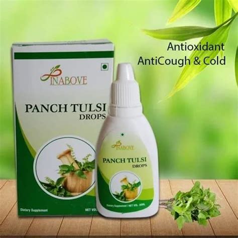 Herbal Panch Tulsi Drops Packaging Type Bottle Packaging Size 30 Ml