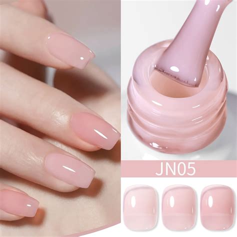 Born Pretty Ml Jelly Nude Gel Nail Polish Semi Permanant Gel Varnish Base Top Coat Glitter