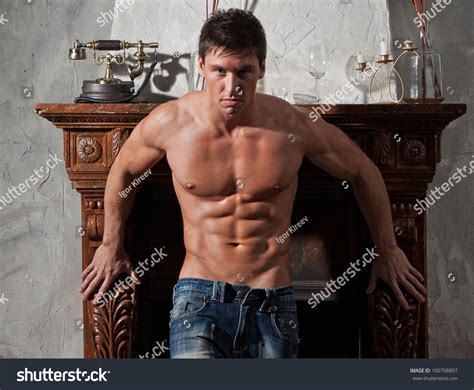 Muscular Relief Sexy Naked Man Posing Stock Photo 100798897 Shutterstock