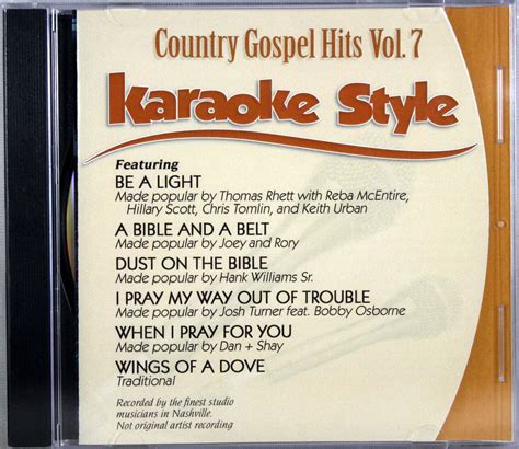 Country Gospel Hits Volume 7 Christian Karaoke Style New Cd G Daywind 6 Songs Ebay