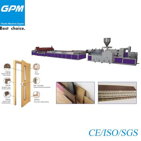 Wpc Hollow Foamed Door Profile Extrusion Line China Foam Door