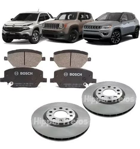 Kit Disco Pastilha Freio Dianteiro Fiat Toro Jeep Renegade Frete Gr Tis