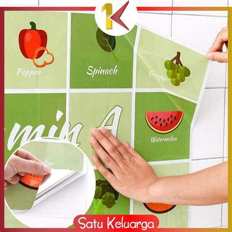 Jual Sk C Wall Stiker Dinding Dapur Anti Minyak Api Wallpaper