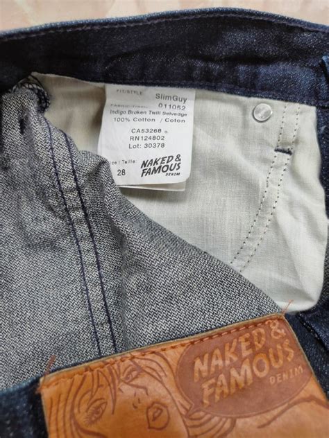 Naked And Famous Indigo Broken Twill Selvedge Pants Men S Fashion