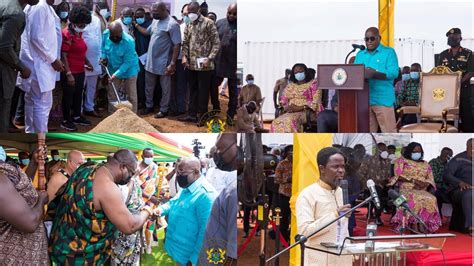 President Akufo Addo Cuts Sod For The Construction Of Facilities For