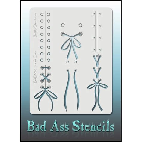Bad Ass Stencils BAD It S A Cinch Laces And Ribbons Dublin Body Paint