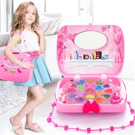 Mädchen Make Up Set Spielzeug Pretend Play Simulation Kosmetik Tasche