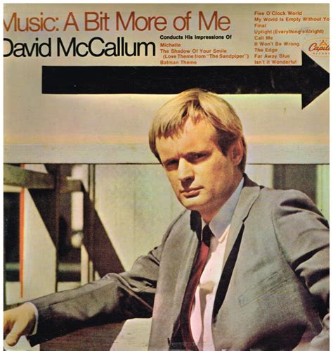 David McCallum – Music: A Bit More Of Me (1967, Vinyl) - Discogs