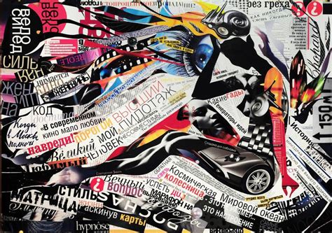 Collage With A Naked Girl From Newspaper Clippings And Magazines Collage By Alvina Denisenko