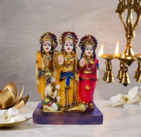 Buy KRISHNAGALLERY1 Antique Marble Dust Ram Darbar Murti Statue Idol