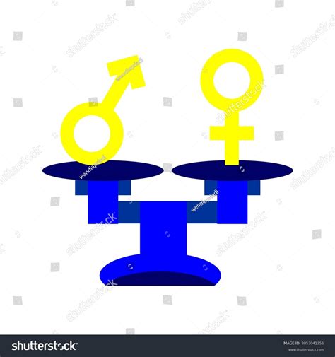 Gender Equality Illustration Design Forming Unique Stock Vector