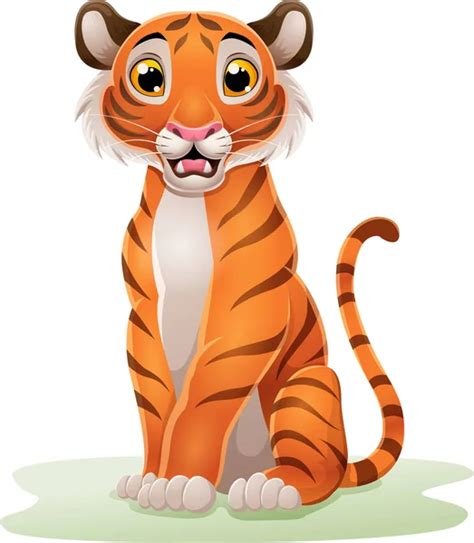 Bonito bebê tigre desenhos animados Ilustração de stock por tigatelu