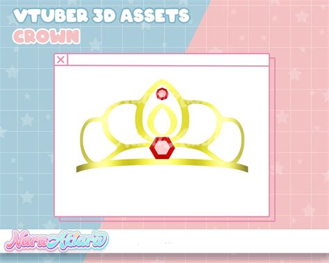 3d Vtuber Assets Gold Crown V5 Vroid Commission 3d Assets Ready To Us N Vtubergraphic