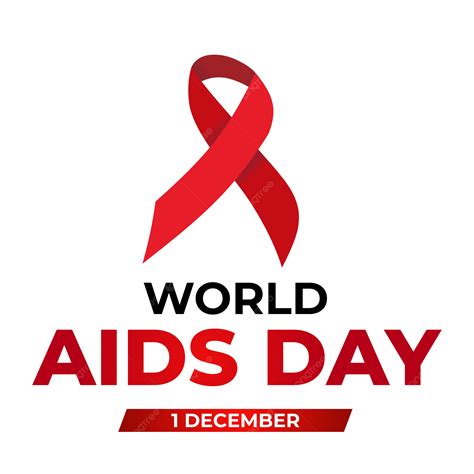 World Aids Day 1 December With Red Ribbon Symbol Of Hiv Awareness Vector World Aids Day Hiv