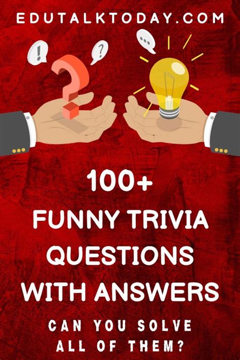 105 Funny Trivia Questions And Answers Edutalktoday In 2024 Funny Trivia Questions Trivia