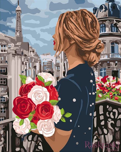 Картина по номерам Девушка с розами (KH4707) Идейка - купить картины по ...