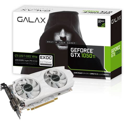 Placa De Vídeo Galax NVIDIA Geforce GTX 1050 Ti EXOC White Dual 4GB ...