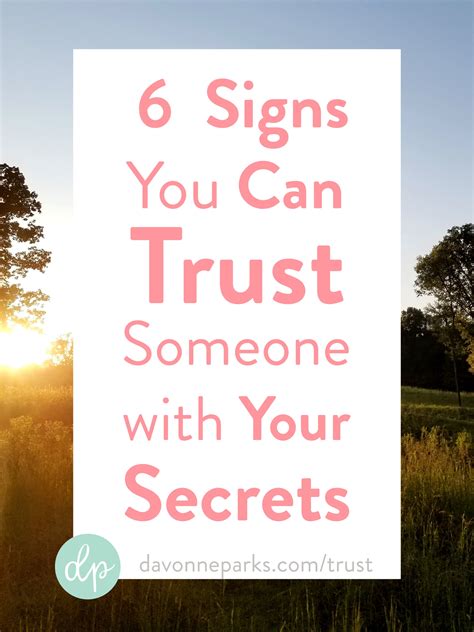 6 Signs You Can Trust Someone With Your Secrets - Davonne Parks