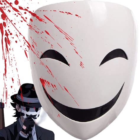cosplay full face masks adults japanese anime white smile mask halloween props adjustable mask