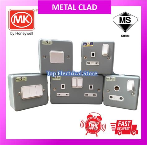 Mk Metal Switch Socket 1gang 2 Gang 3 Gang 13a And 15a Heavy Duty Sirim Lazada