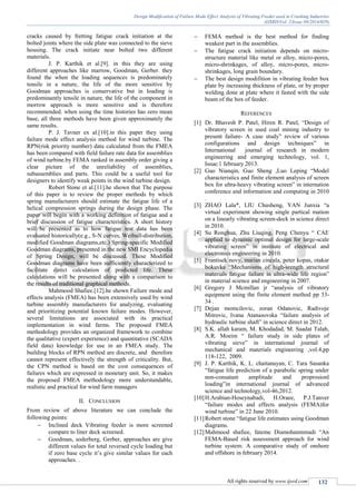 Design Modification Of Failure Mode Effect Analysis Of Vibrating Feeder