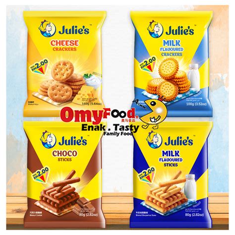 110g 100g 80g Julie S Cheese Crackers Milk Flavoured Crackers