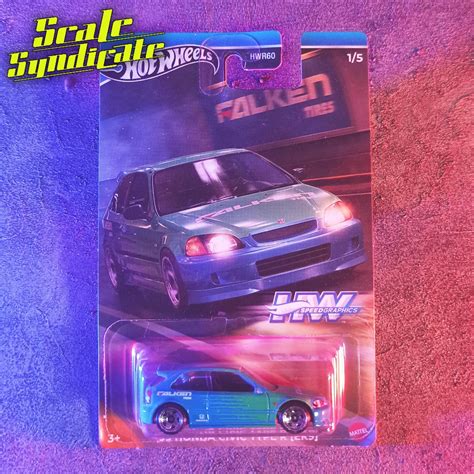 Hot WHEELS HONDA CIVIC TYPE R EK FALKEN HW SPEED GRAPHICS