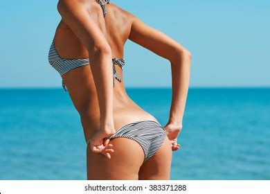 Sexy Back Beautiful Woman Creative Bikini Stock Photo Edit Now 383371288