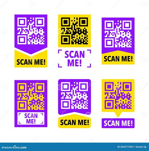 Scan Me Icon With Qr Code Inscription Scan Me Qr Code Label Stock Vector Illustration Of