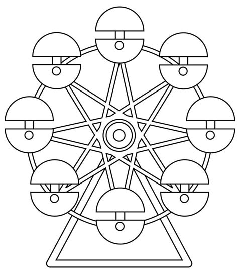 Ferris Wheel to Color Coloring Pages - Coloring Cool