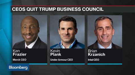 Watch Three Ceos Leave President Trumps Business Council Bloomberg