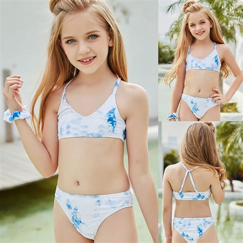 Teen Girl Swimsuit Girls Swimsuit With Shorts Two Piece Bikini Sets