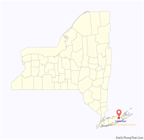 Map of Calverton CDP, New York