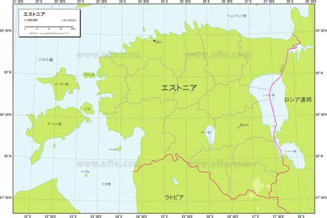 エストニア 自然図 ベクター地図素材のダウンロード販売 アフロモール