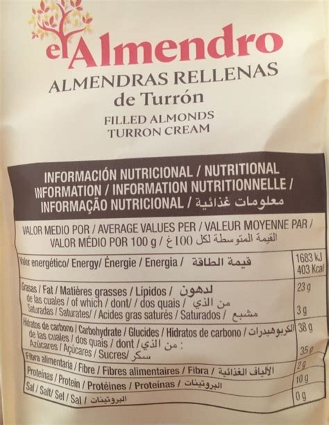 Almendras Rellenas De Turron El Almendro 150 G Alpro