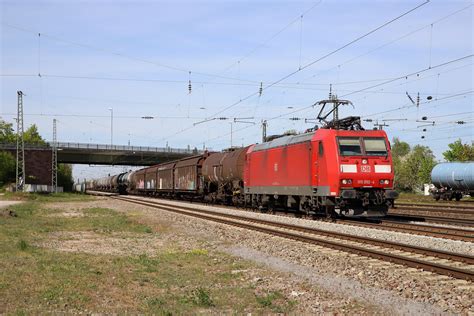 DB Cargo 185 092 4 Güterzug Graben Neudorf DB Cargo 185 0 Flickr